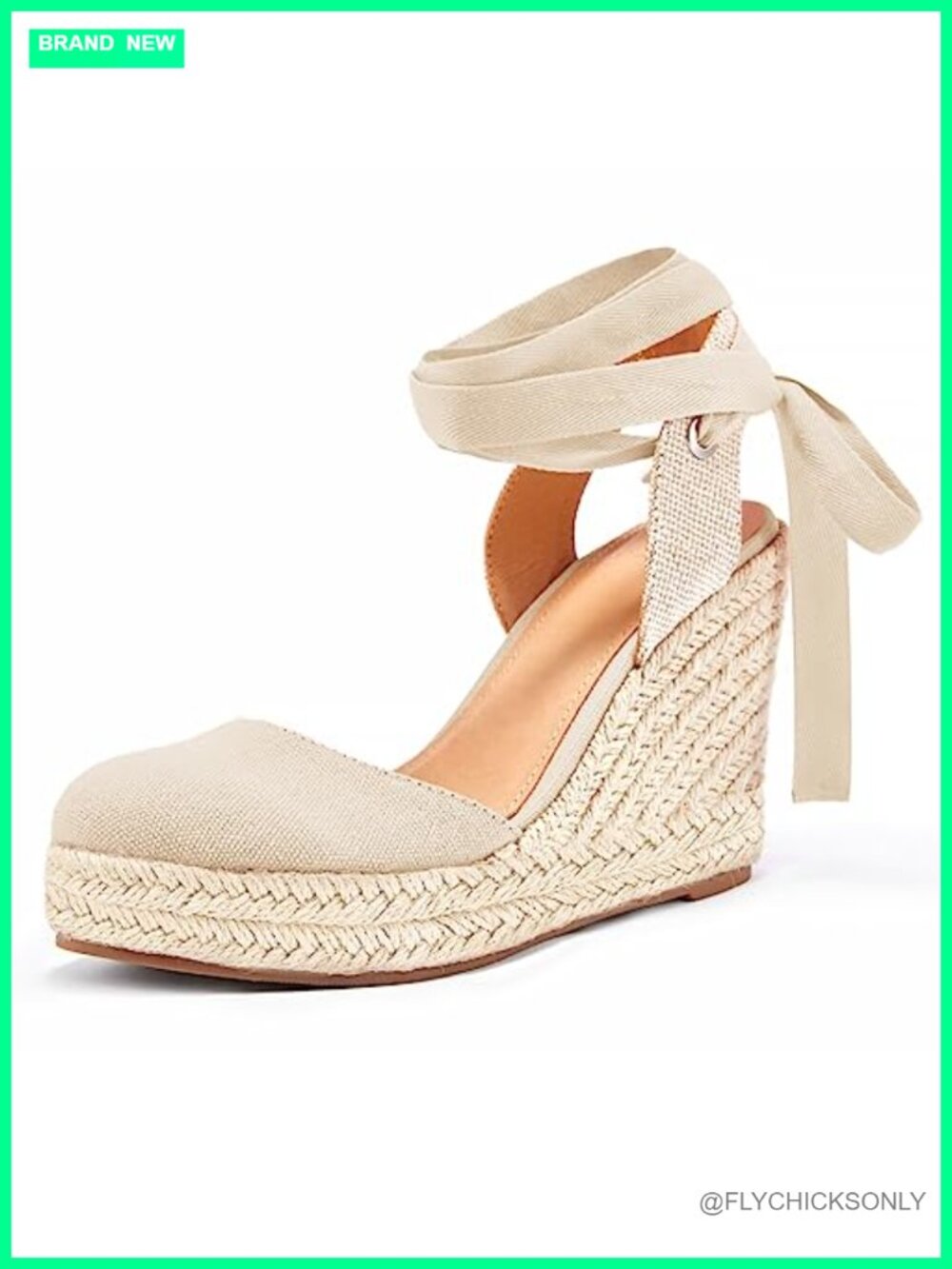 Ermonn Women's Espadrille Wedge Sandals Suede Closed Toe Ankle Strap Lace Up